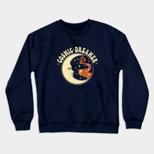 Cosmic dreamer and moon Crewneck Sweatshirt